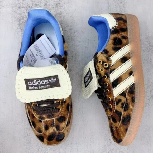 New Adidas x Wales Bonner Samba Pony Leopard Print Women's Sneaker - Picture 8 of 9
